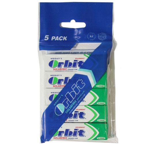 5-Pack Orbit Sugar Free Spearmint Gum