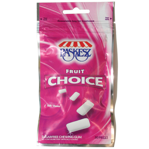 Choice Sugar Free Fruit Gum Bag