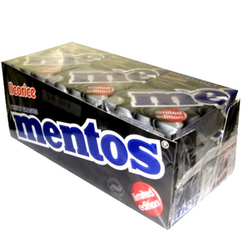 Mentos Licorice Candy Box - 9CT Case