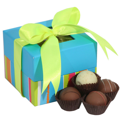 5-Pc Milk Chocolate Truffle Gift Box - Colorful 5-Pc Milk Chocolate Truffle Gift Box - Colorful