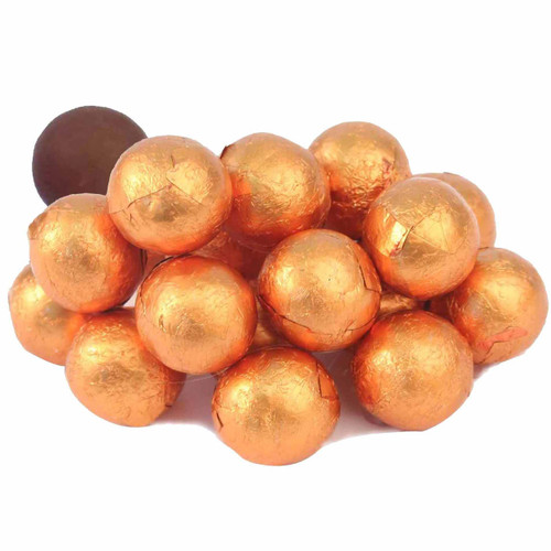 Orange Foiled Milk Chocolate Balls Orange Foiled Milk Chocolate Balls