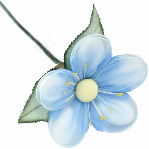 Baby Blue Jordan Almond Flower with Stem