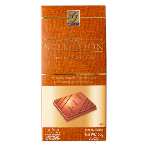 Swiss Selection Creme Deluxe Milk Chocolate Bar - Passover Swiss Selection Creme Deluxe Milk Chocolate Bar - Passover