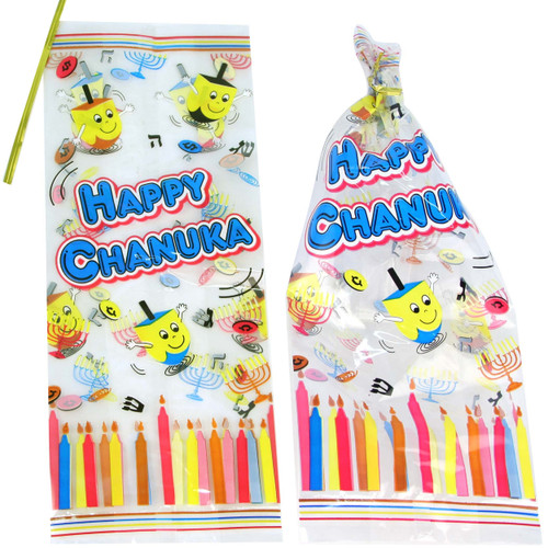 Happy Chanukah Cellophane Bags