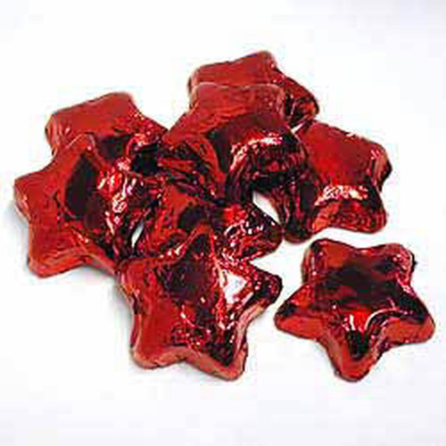 Red Foiled Milk Chocolate Stars