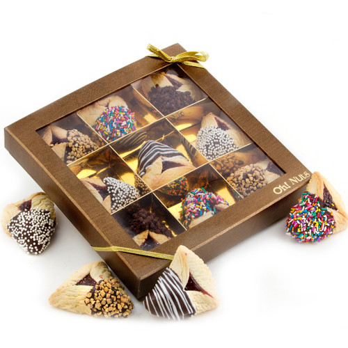 9-Pc. Chocolate Dipped Hamantaschen Gift Box 9-Pc. Chocolate Dipped Hamantaschen Gift Box