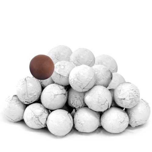 White Foiled Milk Chocolate Balls White Foiled Milk Chocolate Balls