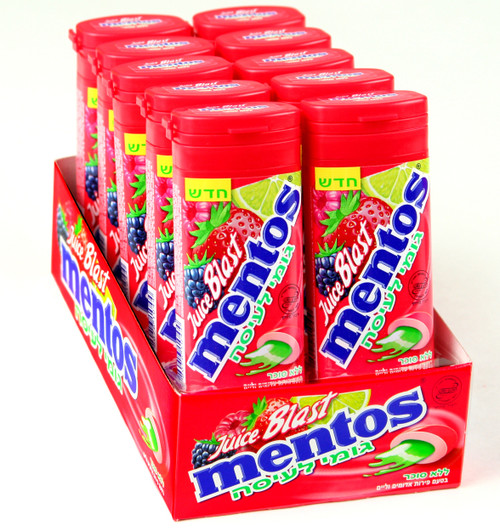 Mentos Juicy Blast Wildberry & Lime Gum - 10CT Box Mentos Juicy Blast Wildberry & Lime Gum - 10CT Box