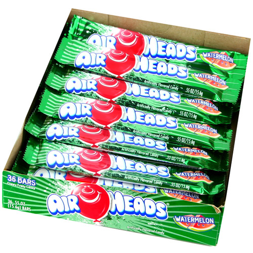 AirHeads Watermelon Taffy Candy Bars - 36CT Box AirHeads Watermelon Taffy Candy Bars - 36CT Box