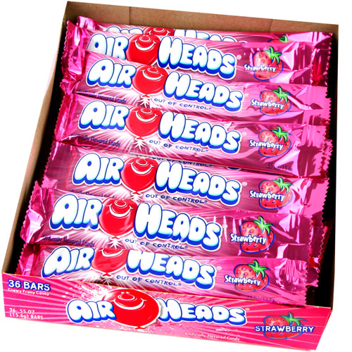 AirHeads Strawberry Taffy Candy Bars - 36CT Box AirHeads Strawberry Taffy Candy Bars - 36CT Box