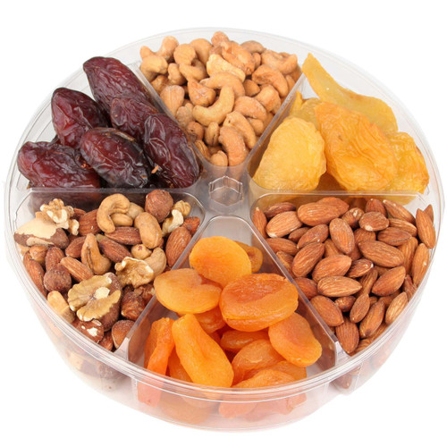 Passover 6-Section Dried Fruit & Nut Tray  Passover 6-Section Dried Fruit & Nut Tray