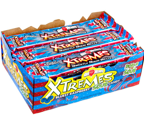 AirHeads Xtremes Bluest Raspberry Sour Belts - 18CT Box AirHeads Xtremes Bluest Raspberry Sour Belts - 18CT Box