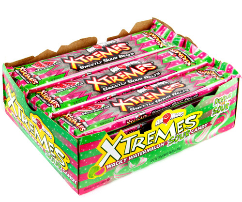 AirHeads Xtremes Wacky Watermelon Sour Belts - 18CT Box AirHeads Xtremes Wacky Watermelon Sour Belts - 18CT Box