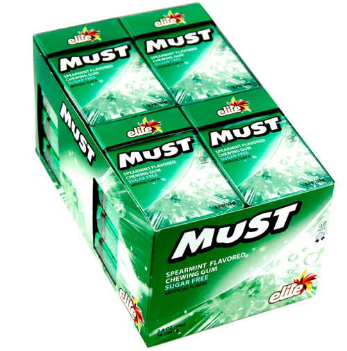 Elite Must Sugar Free Gum Pellets - Spearmint - 16CT Box
