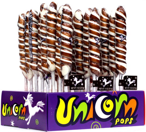 Brown & White Unicorn Pops - Caramel