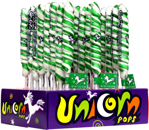 Green & White Unicorn Pops - Lime