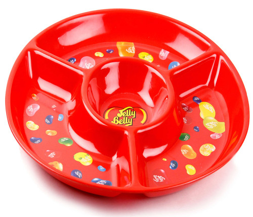 Jelly Belly Red Melamine Chip & Dip Tray Jelly Belly Red Melamine Chip & Dip Tray