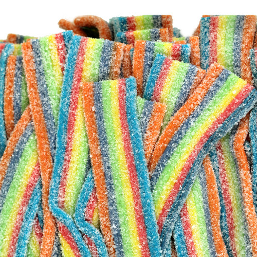 Long Rainbow Sour Belts - 1.1 LB Box Long Rainbow Sour Belts - 1.1 LB Box