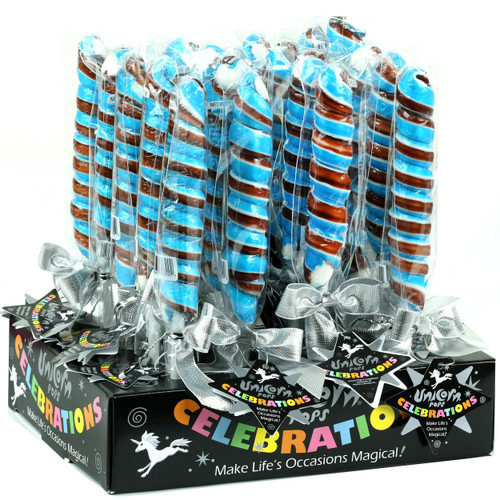 Blue & Brown Unicorn Pops Celebrations - 12CT Box