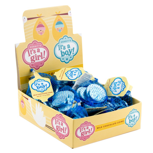 It's a Boy' Chocolate Foiled Coins - 18 Piece Box It's a Boy' Chocolate Foiled Coins - 18 Piece Box