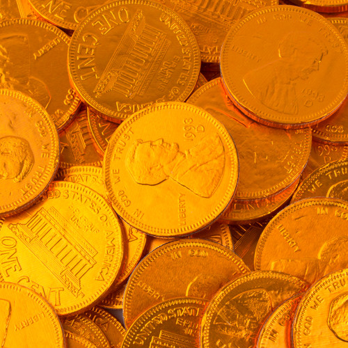 Orange  Chocolate US Cent Coins - 1 LB Bag Orange  Chocolate US Cent Coins - 1 LB Bag