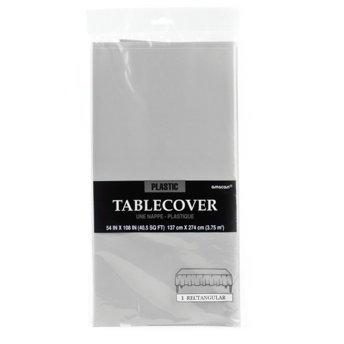 Silver Plastic Table Cover