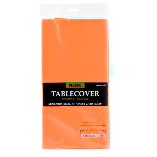 Orange Plastic Table Cover