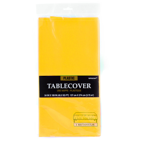 Yellow Plastic Table Cover