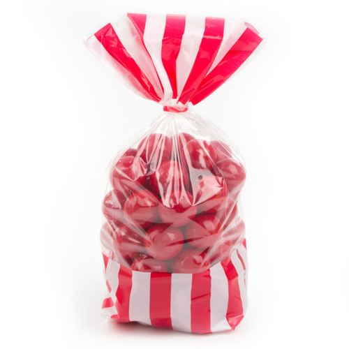 Red Striped Favor Bag - 10CT Red Striped Favor Bag - 10CT