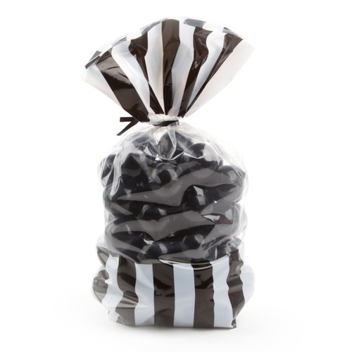 Black Striped Favor Bag - 10CT