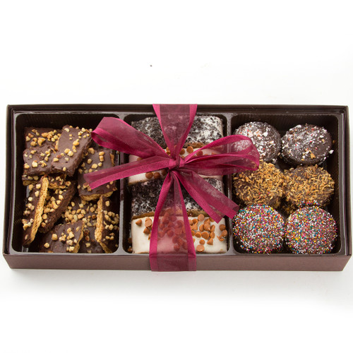 Chocolate Biscotti, Chocolate & Graham Cookies Gift Box Chocolate Biscotti, Chocolate & Graham Cookies Gift Box