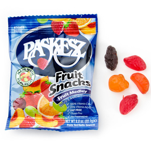 Paskesz Fruit Snacks - Fruit Medley - 8 CT Box Paskesz Fruit Snacks - Fruit Medley - 8 CT Box