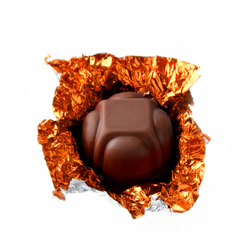 Orange Foiled Diamond Chocolate Truffles
