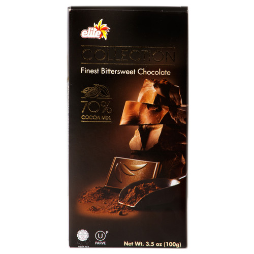 Passover Elite Collection 70% Cocoa Bittersweet Chocolate Bar Passover Elite Collection 70% Cocoa Bittersweet Chocolate Bar