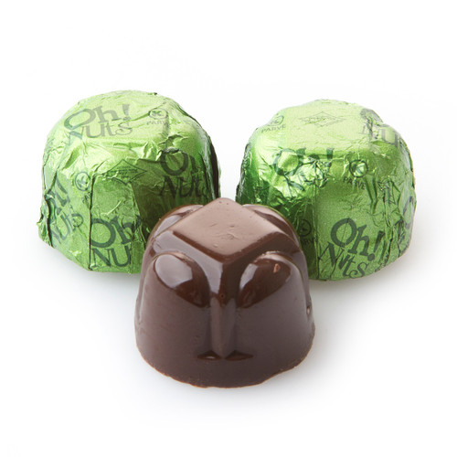 Non-Dairy Hazelnut Green Foiled Chocolate Truffles Non-Dairy Hazelnut Green Foiled Chocolate Truffles