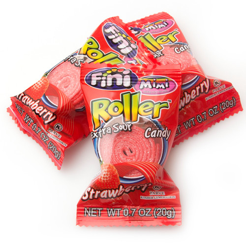 Extra Sour Roller Candy - Strawberry 