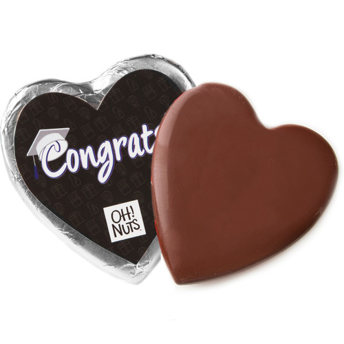 Congrats Dark Belgian Chocolate Message Heart