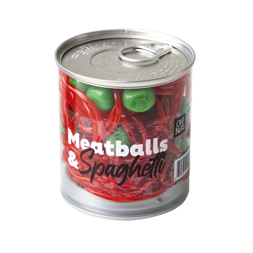 Meatballs and Spaghetti Candy Can