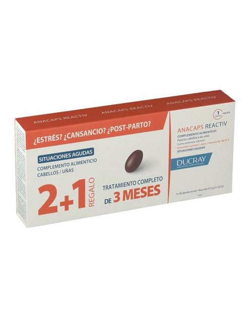 Pack trio cápsulas anacaps reactiv ducray