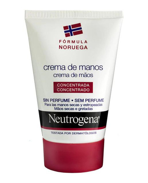 Crema de manos concentrada sin perfume neutrogena