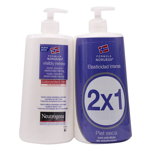Neutrogena duplo visibly renew loción corporal elástica. 750 mL + 750 mL