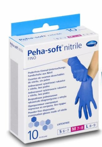 Guantes desechables de nitrilo peha-soft talla m 10 U.