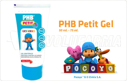 Phb petit. gel dentífrico infantil. envase de 50 mL.