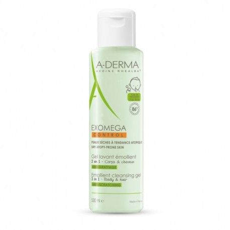 Aderma exomega gel limpiador 2 en 1