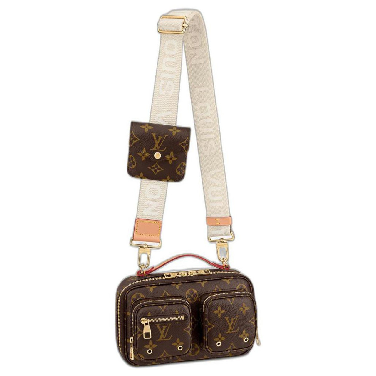 LOUIS VUITTON Monogram Canvas Utility Phone Pocket Crossbody - Brown