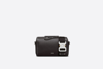 Saddle Messenger Bag Beige and Black Dior Oblique Jacquard and Black  Grained Calfskin