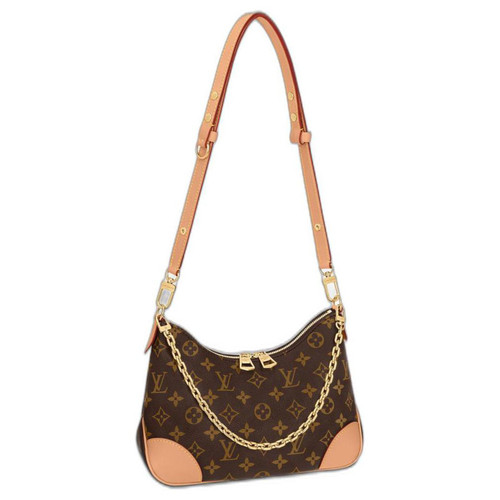 The versatile Boulogne handbag is made from classic Monogram canvas and features a removable strap, enabling cross-body, long-shoulder and short-shoulder carry. Without its strap, the Boulogne becomes a small chain bag or clutch for more formal occasions. It has a double-zip opening and an inside flat pocket large enough for an iPhone 12 Pro.