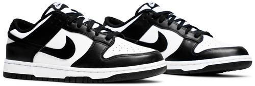 The Nike Dunk Low ‘Black White’ treats the retro model to an essential two-tone color scheme that accentuates the sneaker’s clean lines, developed by designer Peter Moore and responsible for the shoe’s easy transition from the hardwood to the street. The leather upper combines a white base with contrasting black overlays that wrap around the toe and heel. On both the woven tongue tag and heel tab, Nike branding in white stands out in relief against a black backdrop.