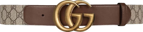 GG Belt With Double G Buckle 'Brown'