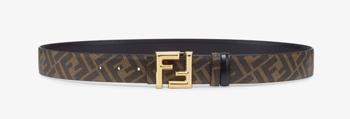 FF Belt leather reversible belt Brown